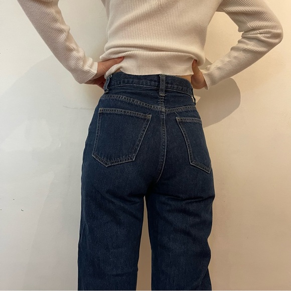 Dark Blue High-Rise Women’s Jeans - Picture 6 of 7